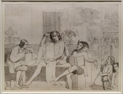 Howell Deverell, Study for "The Twelfth Night"