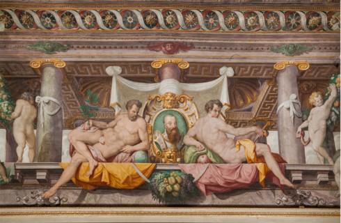 Parma, San Secondo, Rocca dei Rossi,  ceiling of the Room of Adonis
