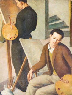 Leo Masinelli (1902-1983), "Two Painterst"