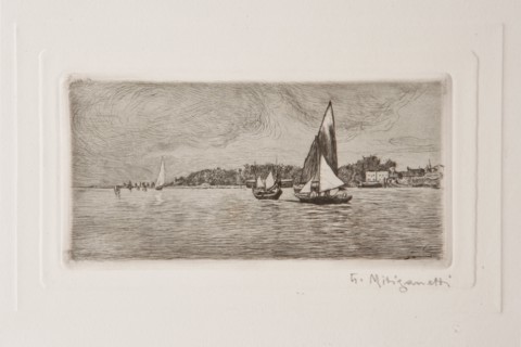 Boats in the Lagooniuseppe Miti Zanetti (1859-1929)