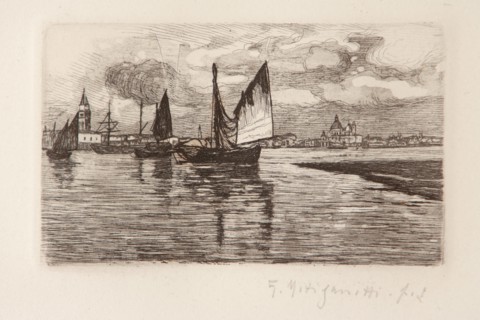 Boats in the Lagooniuseppe Miti Zanetti (1859-1929)