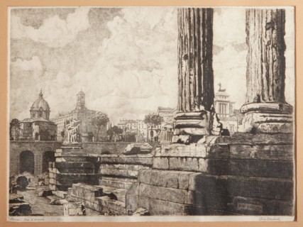 Augusto Baracchi (1878 - 1942), "Rome, The Forum of Augustus"