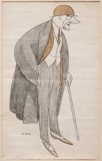 Mario Vellani Marchi (1895-1979), "Man holding a walking stick"