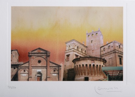 Erio Carnevali (1949-), "Square in Carpi"