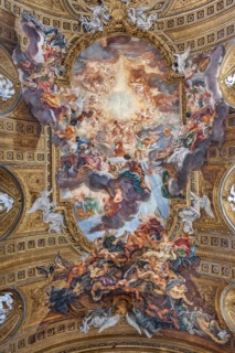 Church of Jesus, the interior: view of the vault of the nave