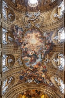 Church of Jesus, the interior: view of the vault of the nave