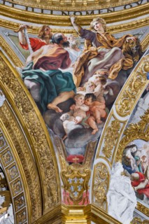 Church of Jesus, the interior, the dome of the transept