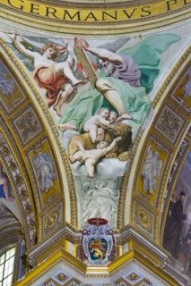 Basilica of St Andrew della Valle, Pendentive of the transept dome: "St Mark the Evangelist"