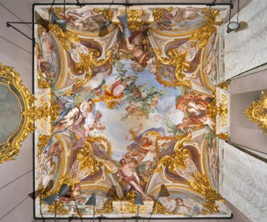 Palazzo Rosso, sala dell' Estate, volta:  "Allegoria dell' 'Estate", affresco di Gregorio De