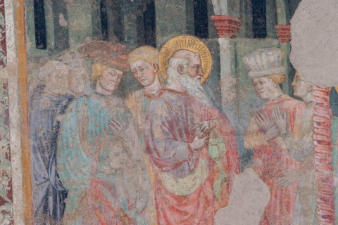 Fresco of the Stories of St. John the Evangelist at the Pinacoteca Nazionale di Ferrare