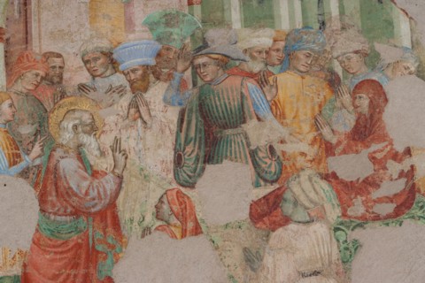 Fresco of the Stories of St. John the Evangelist at the Pinacoteca Nazionale di Ferrare