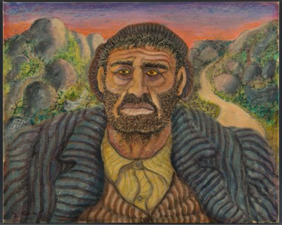 Gino Covili, "Portrait with dedication to  Luciano Guerzoni"
