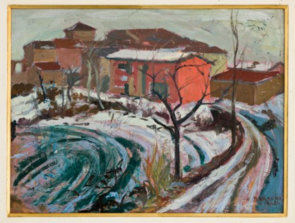 Augusto Baracchi (1878-1942), " Snowfall in Carpi"