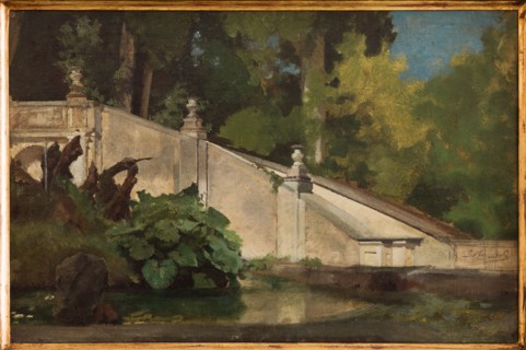 Giovanni Muzzioli (1854-1894); "Flight of Steps with Pond"