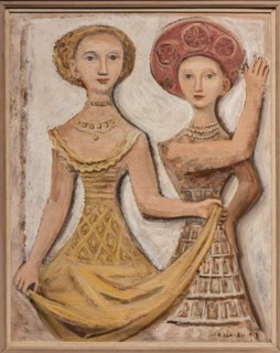 Museo Novecento: "Two female dancers", by  Massimo Campigli (Max Ihlenfeld), 1938
