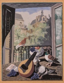 Museo Novecento: "The window and the doves""ino Severini,1931