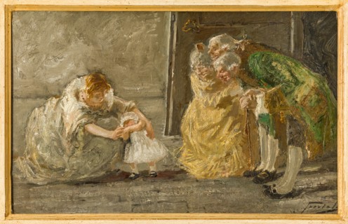 Gaetano Previati (Ferrare 1852-1920): "Scene"