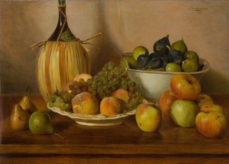 Eugenio De Giacomi (1852 - 1917): "Still Life with Fruit"