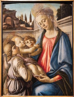 "Virgin Mary with Infant Jesus and two Angels", by Sandro Botticelli (1445-1510)
