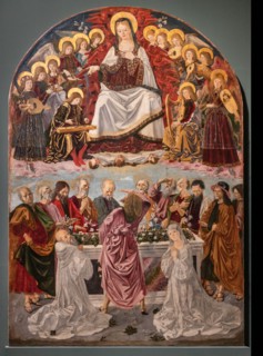 "Assumption of the Virgin with S. Benedict and St. Scholastica", by Piero d'Antonio Dei