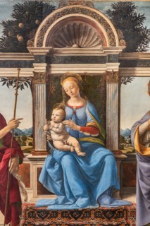 "Madonna and Child between St.  John the Baptist and St. Donatus of Arezzo", by Andrea Del Verrocchio
