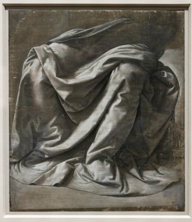 "Drapery of a Seated Figure, in nearly Frontal View", by Leonardo da Vinci