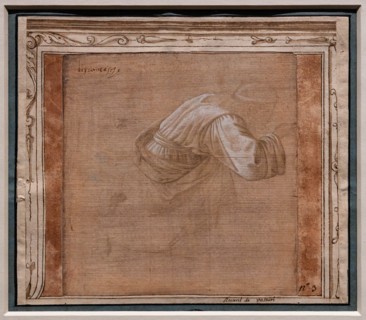 "Drapery, study for the figure of Caspar in the Adoration of Magi, by Filippo Lippi