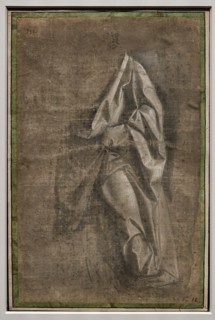 "Drapery of a standing bearded Figure, in three quarter View", by di Andrea Del Verrocchio