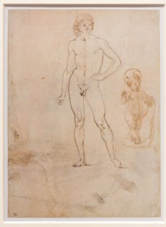 "Nude of a Youth Infant Jesus blessing with his hand raised", by Francesco di Simone Ferrucci