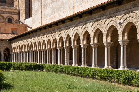 Monreale, Duomo, cloister of the Benedictine monastery