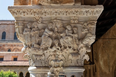 Monreale, Duomo, the cloister of the Benedectine monastery