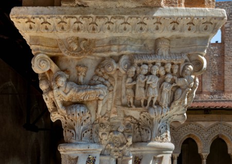 Monreale, Duomo, the cloister of the Benedectine monastery