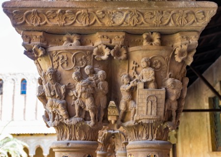 Monreale, Duomo, the cloister of the Benedectine monastery