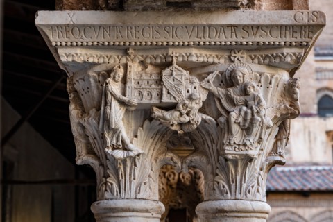 Monreale, Duomo, the cloister of the Benedectine monastery