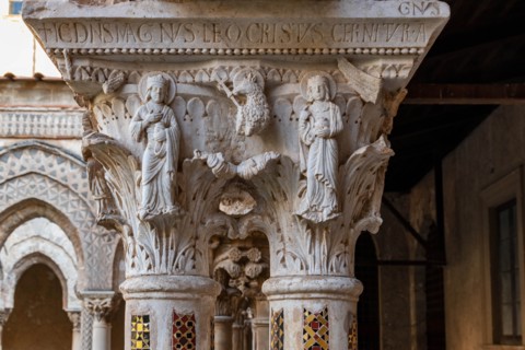 Monreale, Duomo, the cloister of the Benedectine monastery