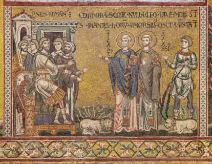 Monreale, Duomo: "The martyrdom of St. Cassius and St Casto"