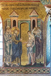 Monreale, Duomo: "Healing of the dropsical man"