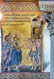 Monreale, Duomo: "Healing of ten leprous men"