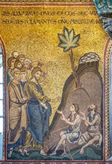 Monreale, Duomo: "Healing of two blind people"