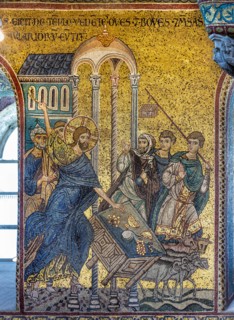 Monreale, Duomo: "Christ driving the Merchants from the Temple"
