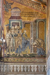 Monreale, Duomo: "Jesus healing the hunchbacked woman from her hump"