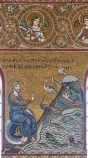 Monreale, Duomo: "Creation of fish and birds"
