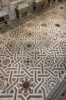 Monreale Cathedral, Northern transept: mosaic floor in opus sectile with geometric motifs