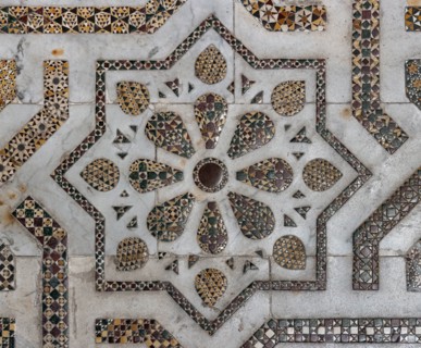 Monreale Cathedral, Northern transept: mosaic floor in opus sectile with geometric motifs