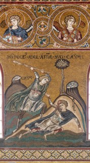 Monreale, Duomo: "Abel is killed by Cain"