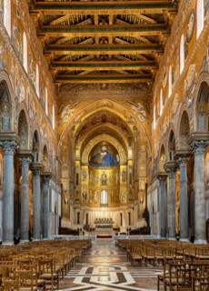 Monreale, Duomo: view of the nave