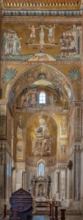 Monreale, Duomo: view of the transept and the Southern apse with St. Peter's stories