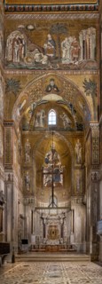 Monreale, Duomo: view of the transept and the Southern apse with St. Peter's stories