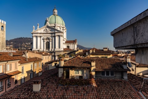 Brescia, view of the town from the Hotel Vittoria