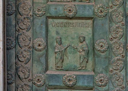 Monreale Cathedral, the gate by Bonanno Pisano (1185-6)